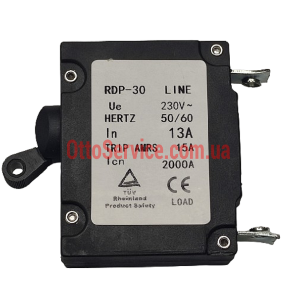 Вимикач автоматичний бензогенератора 13A 230V - артикул: [артикул]