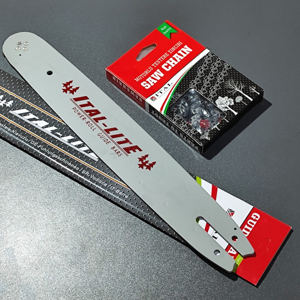 Шина ITAL з ланцюгом для MS 180, 018, 170, 017/35см(14дюймів), 50зв, 25 зуб, 1.3мм, 3/8 крок