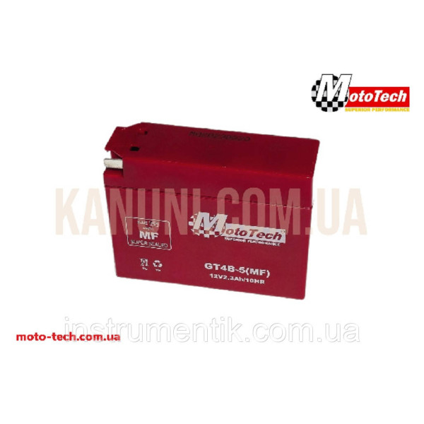 Акумулятор 12V 2.3Ah на скутер Yamaha MotoTech GT4B-5 (GEL) 2024 рік
