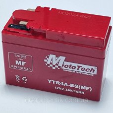 Акумулятор 12V 2.3Ah на скутер Honda, YTR4A (GEL) MotoTech 2025 рік