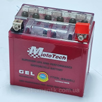 Акумулятор 12V 5Ah MotoTech UTX5L-BS (GEL) 2024 рік низький