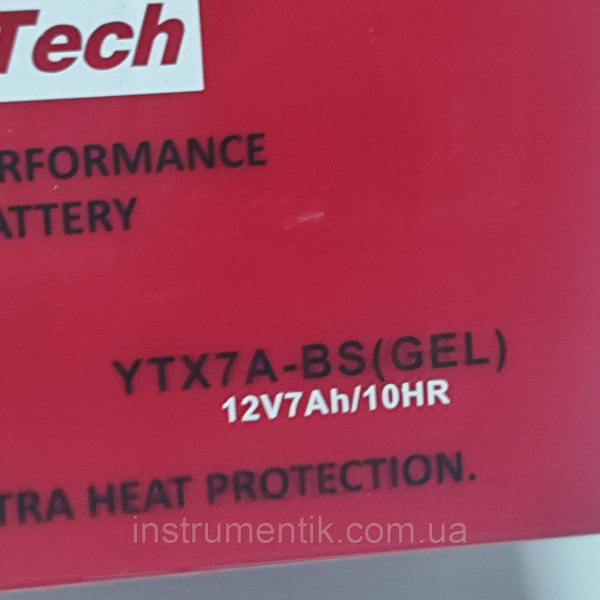 Акумулятор 12V 7Ah UTX7A-BS (GEL) MotoTech 2024 рік
