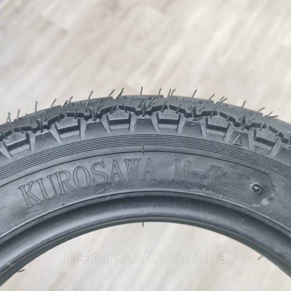 Покришка камерна 10"x3.00 TL L-802/Мотопокришка 3.00-10 KUROSAWA M-T (CH)