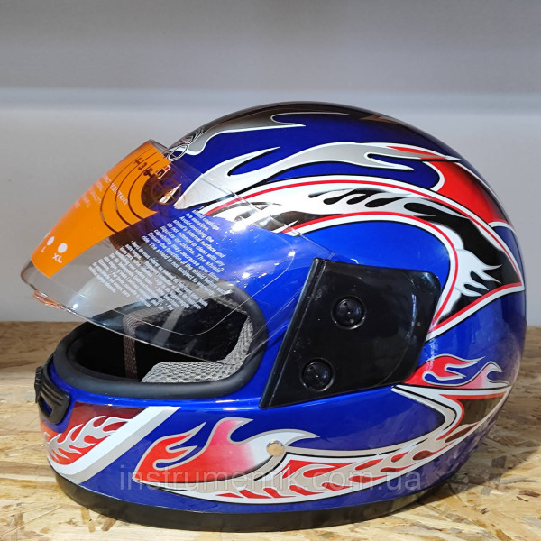 Мотошолом WLT-106 синій MotoTech розмір S
