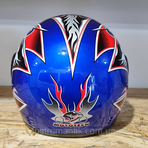 Мотошолом WLT-106 синій MotoTech розмір S