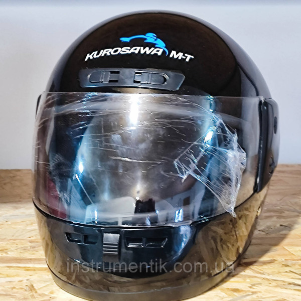 Мотошолом HF-101 чорний глянець розмір M