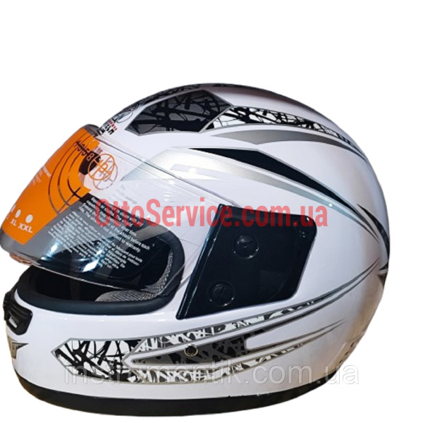 Мотошолом білий WLT-106 MotoTech розмір S