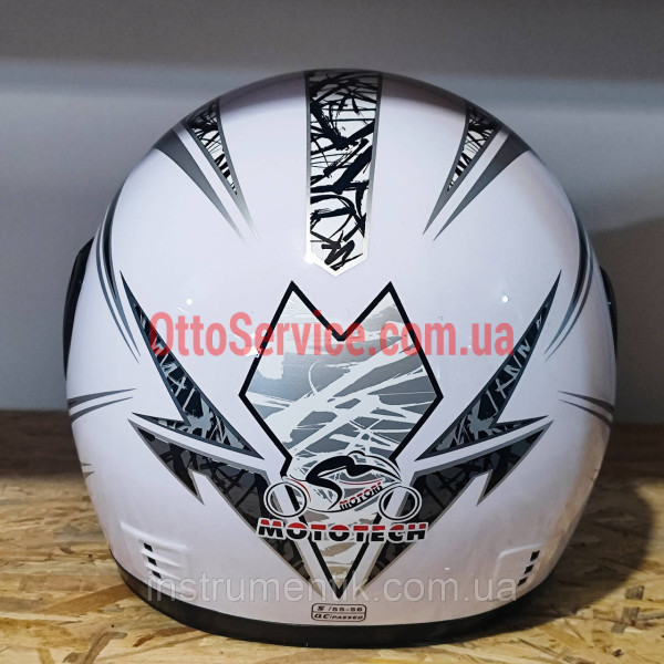 Мотошолом білий WLT-106 MotoTech розмір S
