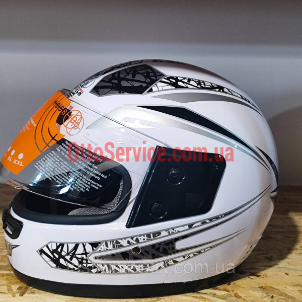 Мотошолом білий WLT-106 MotoTech розмір S