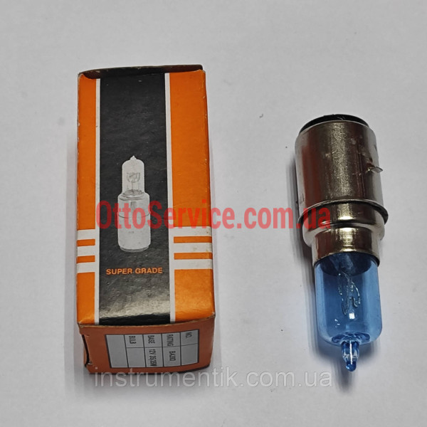 Лампа фари галоген синя ВА20D12V 35/35W Китай