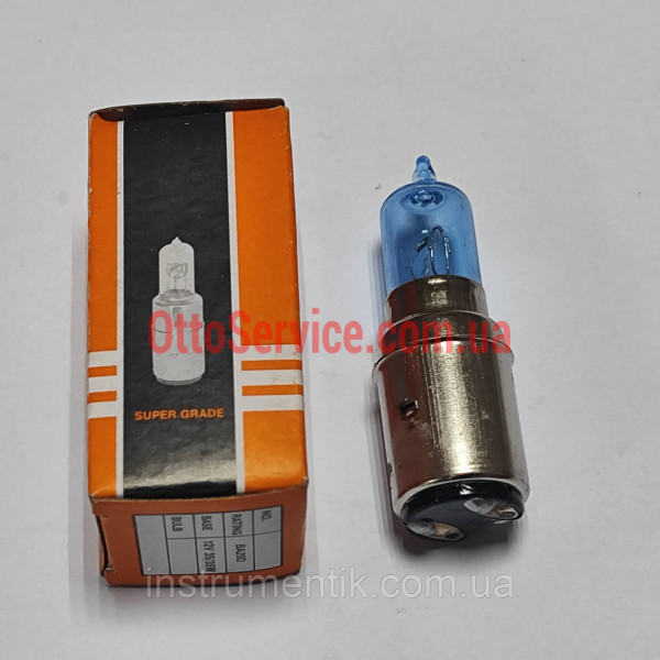 Лампа фари галоген синя ВА20D12V 35/35W Китай