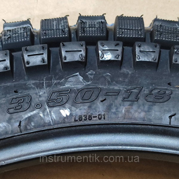 Гума 3.50-18 TT 838 KUROSAWA мото кросова/шина 3,50-18 шипована