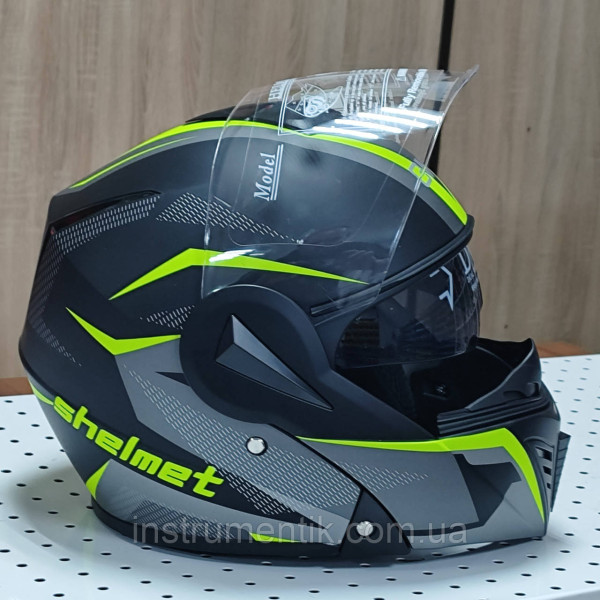 Мотошолом Інтеграл з окулярами shelmet 285 №8 розмір L