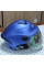 Шолом відкритий T96 синій мат (прозоре скло)