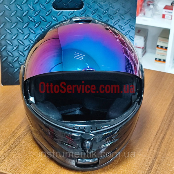 Шолом мотоциклетний HELMET HF-108 чорний розмір M