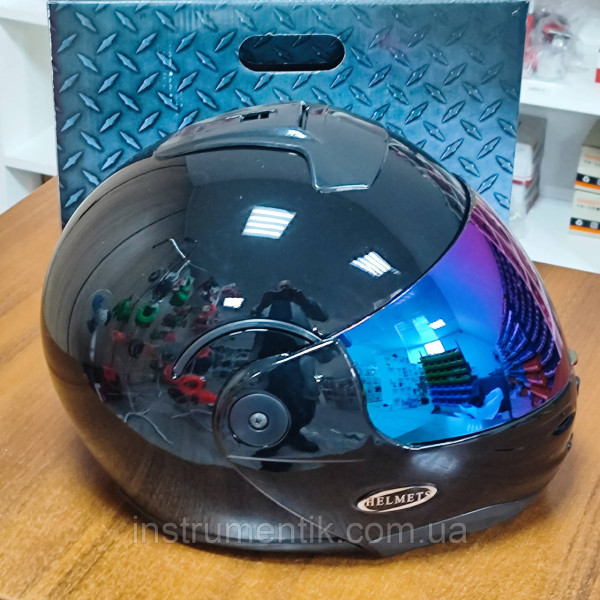 Мотошолом HELMET HF-108 чорний розмір M