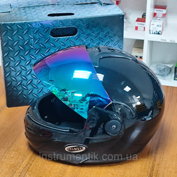 Мотошолом HELMET HF-108 чорний розмір M